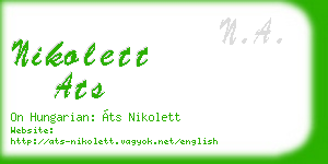 nikolett ats business card